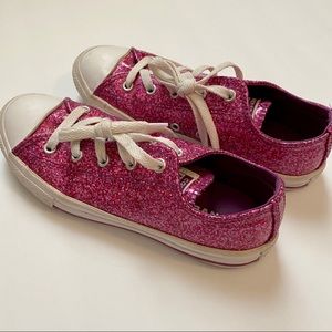 Girl’s Pink Glitter Converse